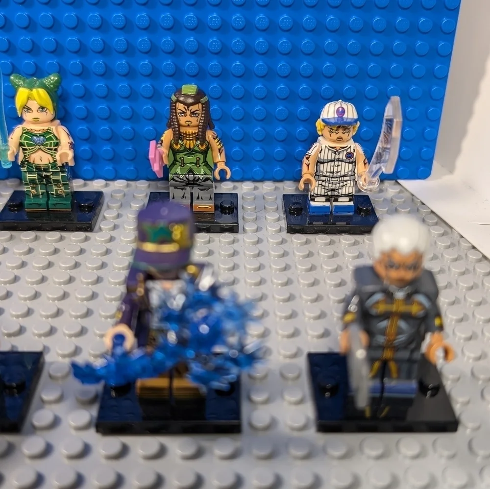 8 Minifigures- Jojo Anime Building Block Toy Manga Action Figure Collectible
